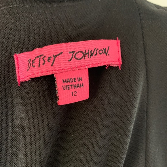 Betsey Johnson Black Velour Trapeze Dress Size 12 - Picture 4 of 7